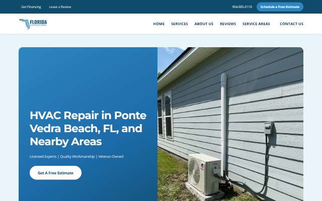 Florida Air Conditioning's page as the assistant saw it