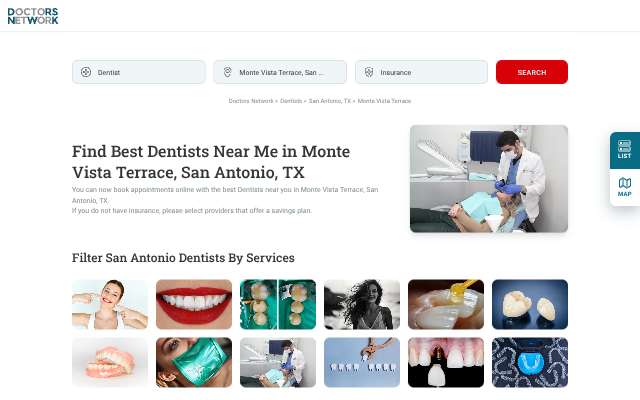 Shebah Dental's page as the assistant saw it