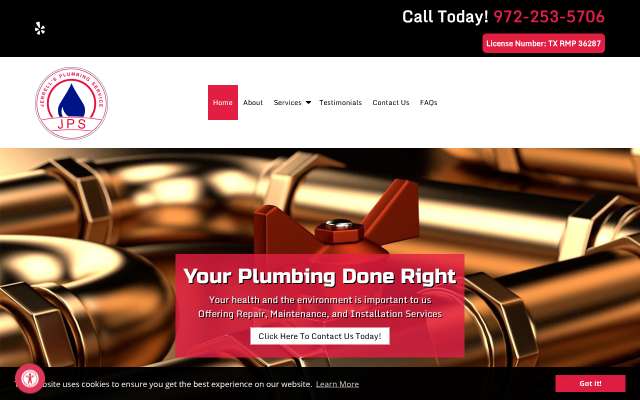 Jerrell's Plumbing Service Inc.'s page as the assistant saw it