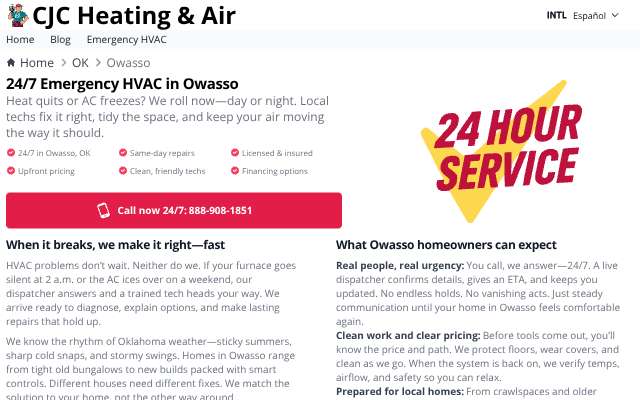 Page cited for CJC Heating & Air