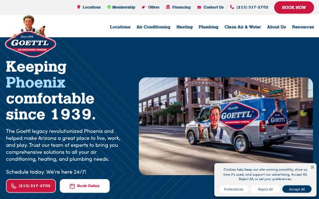 Page cited for Goettl Air Conditioning & Plumbing (Phoenix)
