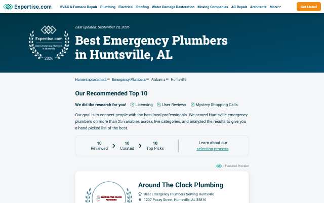 B & C Plumbing's page as the assistant saw it