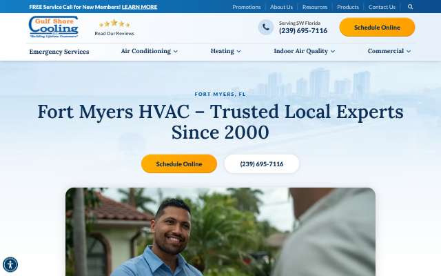 Gulf Shore Cooling, LLC's page as the assistant saw it