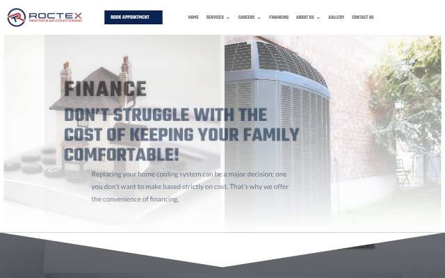 RocTex Heating & Air Conditioning's page as the assistant saw it