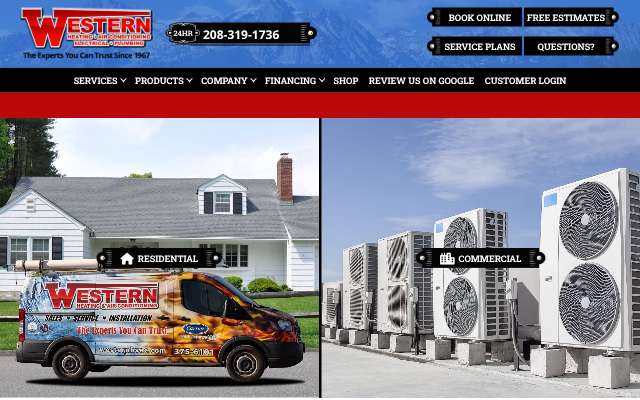 Western Heating & Air Conditioning's page as the assistant saw it