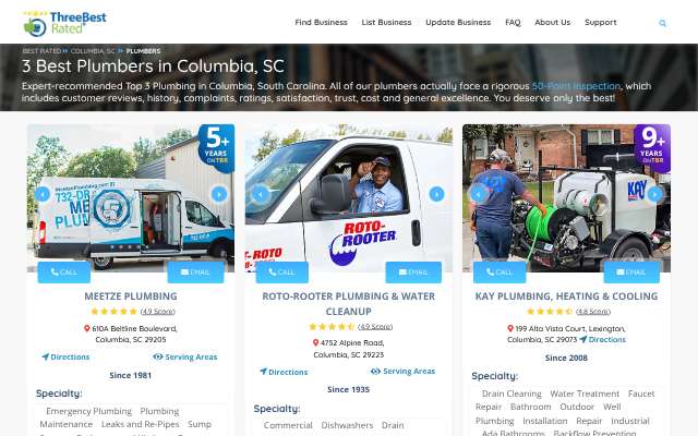 Meetze Plumbing & Gas Logs's page as the assistant saw it