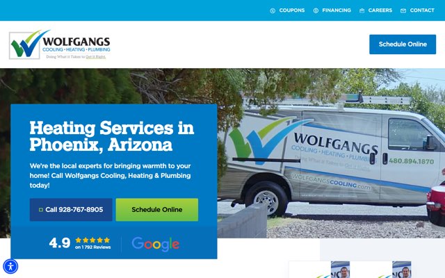 Page cited for Wolfgangs Cooling, Heating & Plumbing