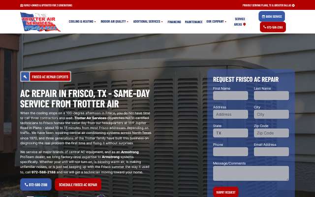 Trotter Air Services's page as the assistant saw it