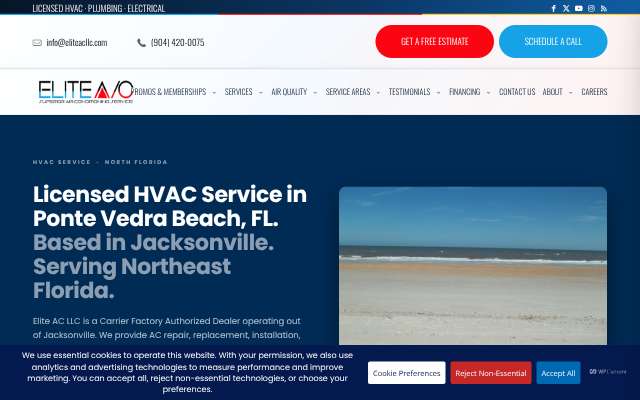 Page cited for Elite AC LLC