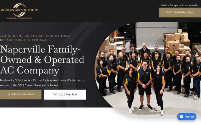 Modern Air Solutions Inc's page as the assistant saw it