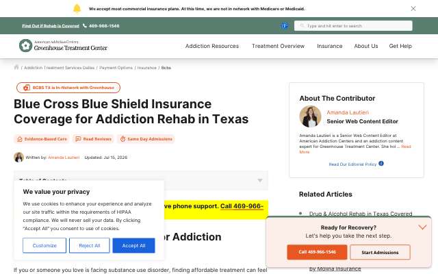 Page cited for Greenhouse Treatment Center (Grand Prairie)