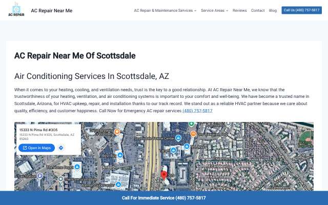 AC Repair Near Me Of Scottsdale's page as the assistant saw it
