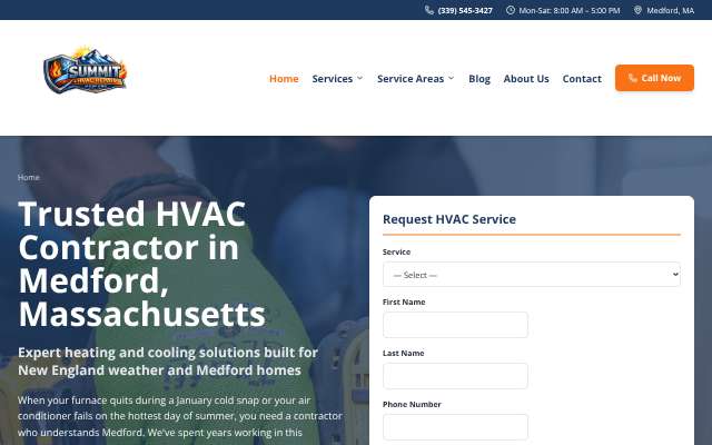Summit HVAC Services's page as the assistant saw it