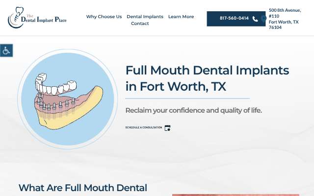 The Dental Implant Place (Fort Worth)'s page as the assistant saw it