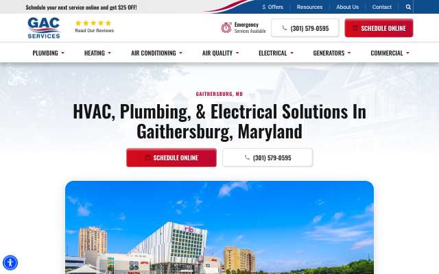 GAC Services's page as the assistant saw it