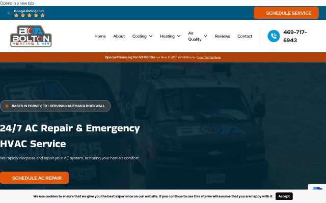 Page cited for Bolton Heating & Air