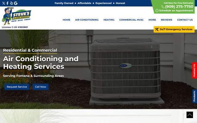 Steve's Five Star Service's page as the assistant saw it