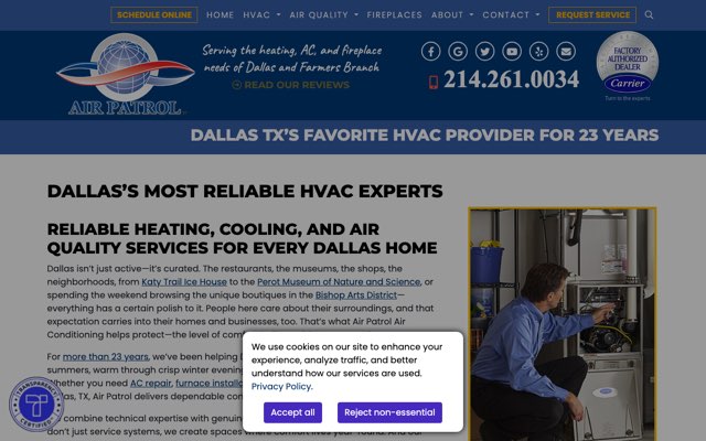Page cited for Air Patrol Air Conditioning