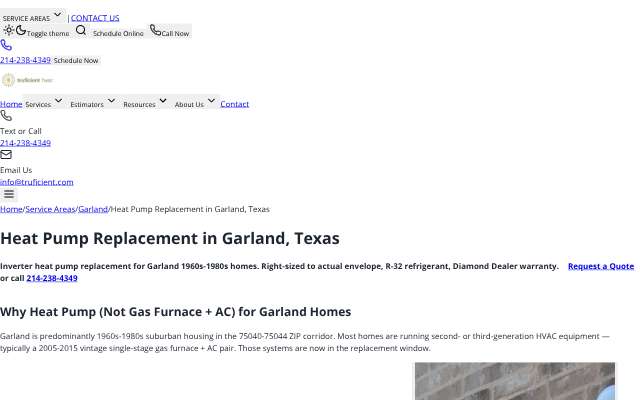 Truficient's page as the assistant saw it