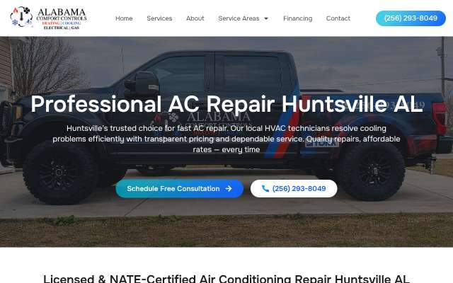 Page cited for Alabama Comfort Controls