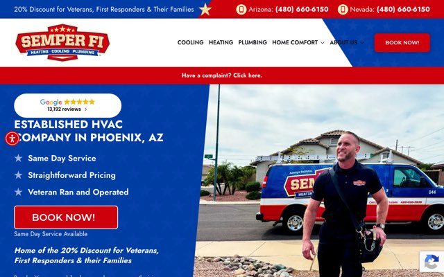 Page cited for Semper Fi Heating & Cooling
