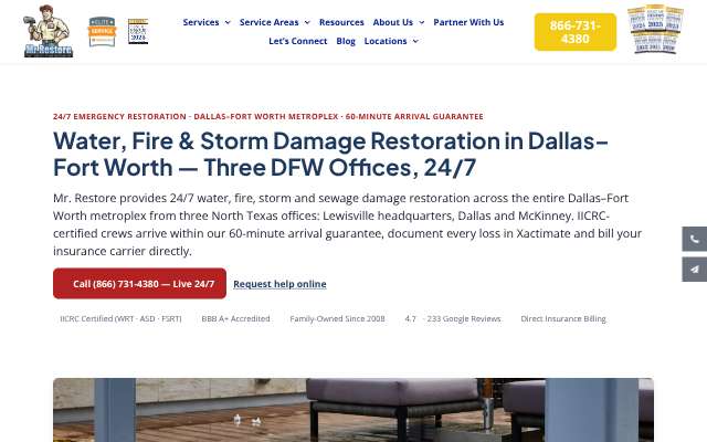 Mr. Restore's page as the assistant saw it