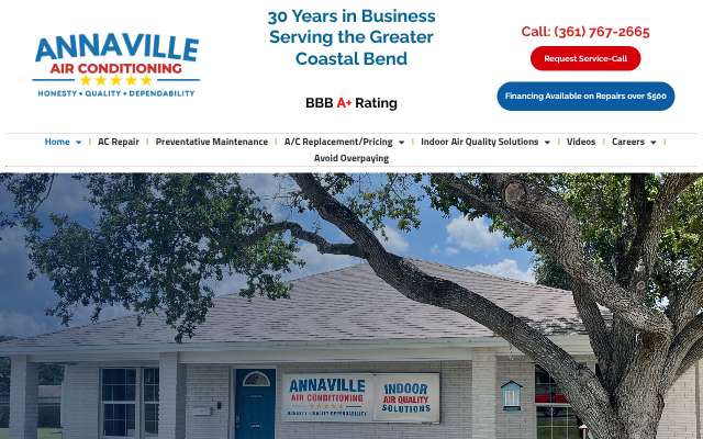 Page cited for Annaville Air Conditioning