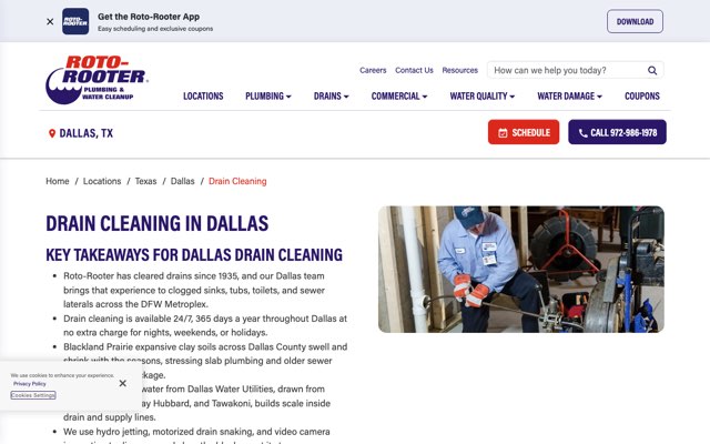 Page cited for Roto-Rooter of Dallas