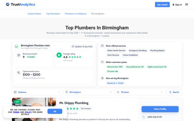 Page cited for Benjamin Franklin Plumbing