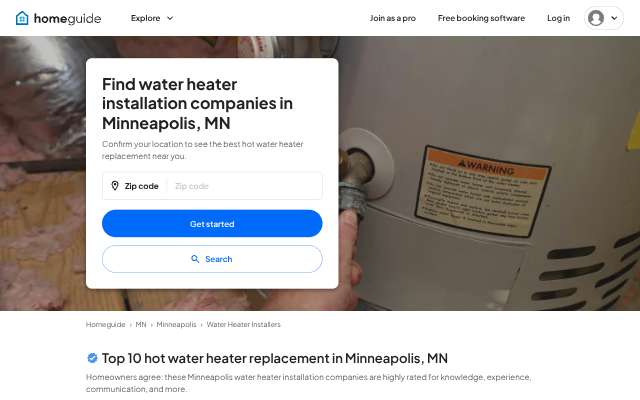 Noble Plumbing LLC's page as the assistant saw it