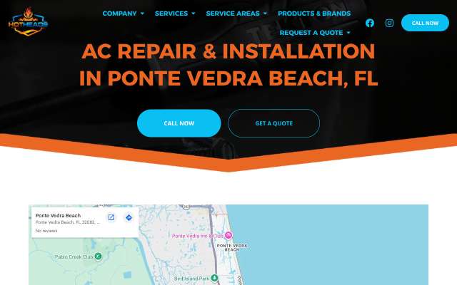 Page cited for Hot Heads HVAC