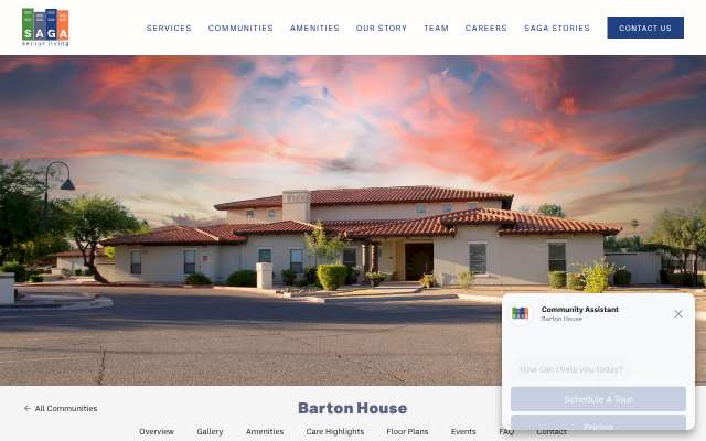 Page cited for Barton House Memory Care