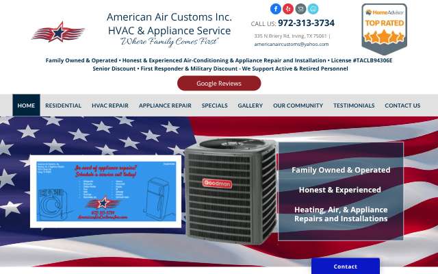American Air Customs's page as the assistant saw it