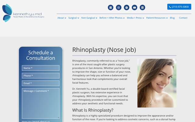 Dr. Kenneth Yu (Dr. Yu Plastic Surgery)'s page as the assistant saw it