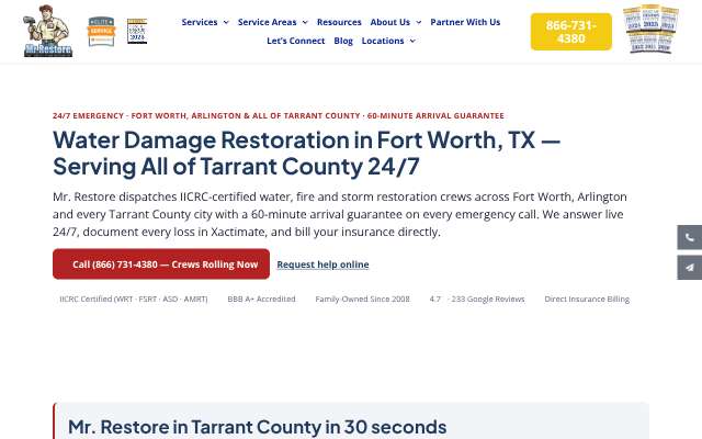 Mr. Restore's page as the assistant saw it