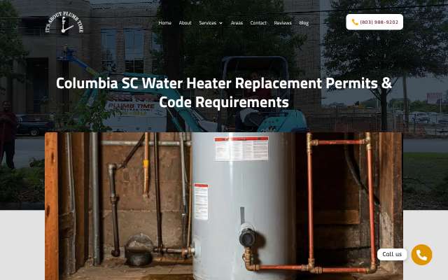 Plumb Time Plumbing's page as the assistant saw it