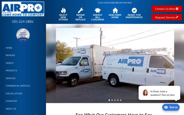 Page cited for Air Pro Inc.