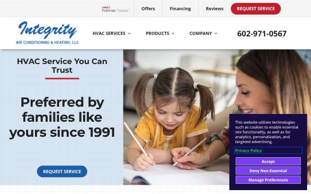 Page cited for Integrity AC & Heating LLC