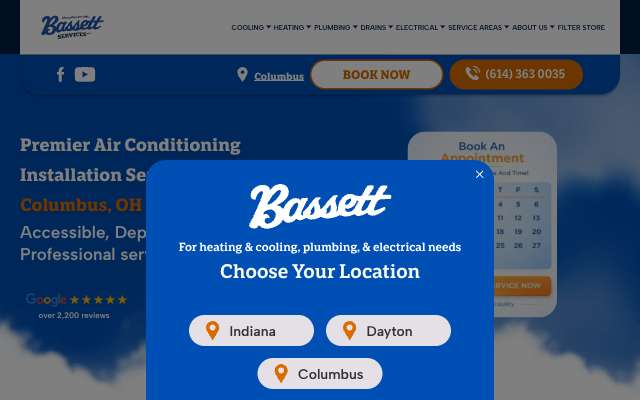 Bassett Services's page as the assistant saw it