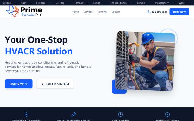 Prime Texas Air's page as the assistant saw it