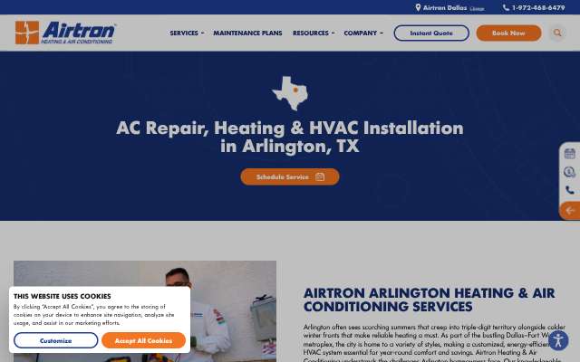 Airtron's page as the assistant saw it