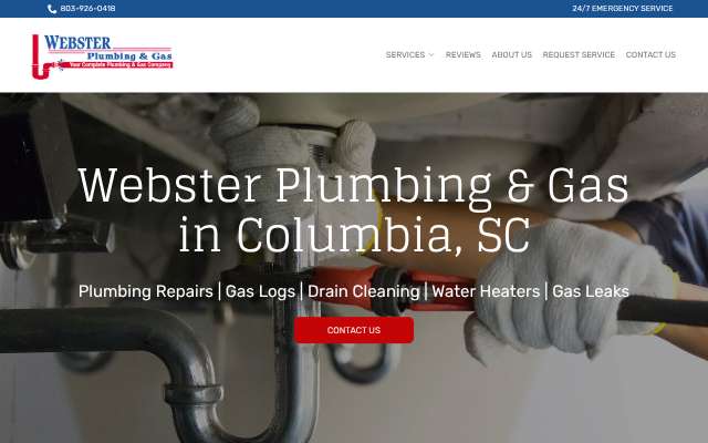 Webster Plumbing Gas's page as the assistant saw it