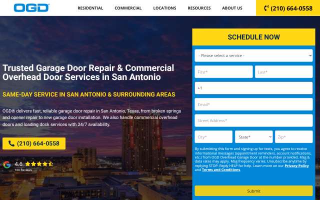Page cited for OGD Overhead Garage Door