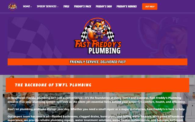 Page cited for Fast Freddy's Plumbing