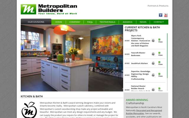 Metropolitan Kitchen and Bath's page as the assistant saw it