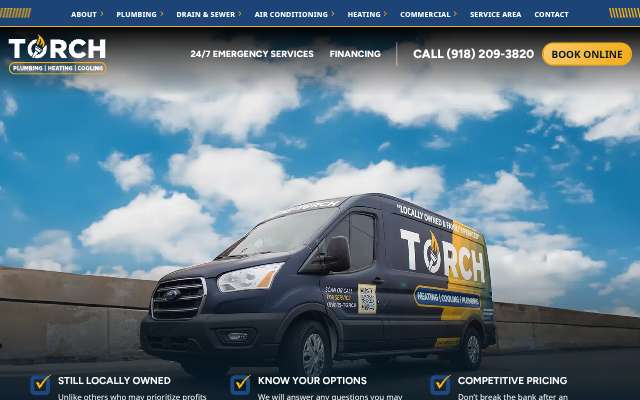 Torch Plumbing, Heating & Cooling's page as the assistant saw it