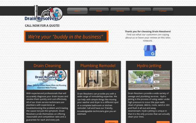 Dombrowski Drain Cleaning LLC's page as the assistant saw it