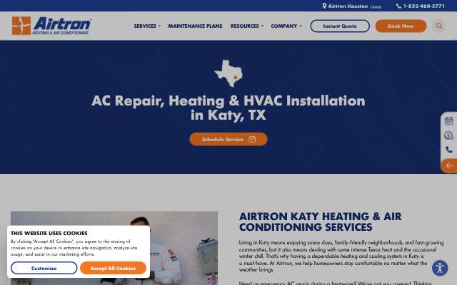 Airtron's page as the assistant saw it