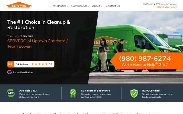 Page cited for SERVPRO of Uptown Charlotte / Team Bowen