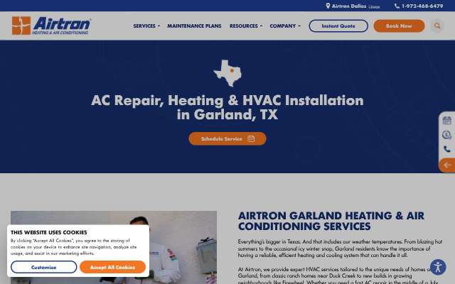Airtron's page as the assistant saw it